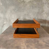 Post Modern Oak Desktop Paper/ File Organizer