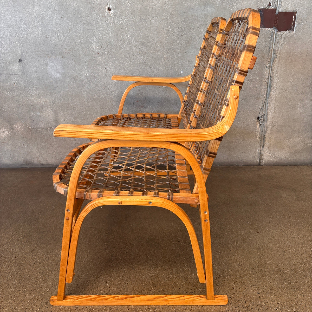Vintage Snowshoe 1960's Love Seat by Sno Craft Bentwood Construction