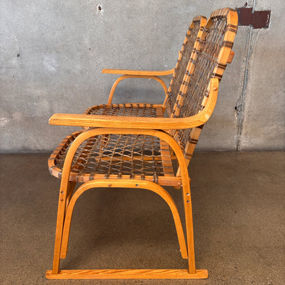 Vintage Snowshoe 1960's Love Seat by Sno Craft Bentwood Construction