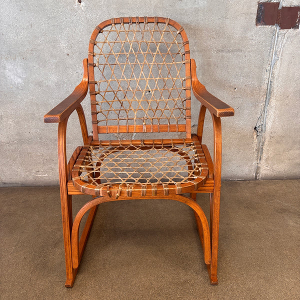 Vintage Snowshoe 1960's Chair by Sno Craft Bentwood Construction