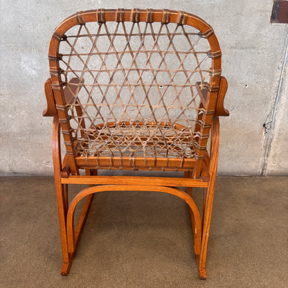 Vintage Snowshoe 1960's Chair by Sno Craft Bentwood Construction