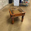 Moroccan Side Table Glass Top