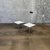 Pair Marcel Breuer White Side Tables