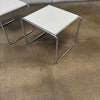 Pair Marcel Breuer White Side Tables