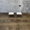 Pair Marcel Breuer White Side Tables