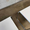 Pair Marcel Breuer White Side Tables
