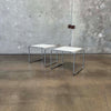 Pair Marcel Breuer White Side Tables