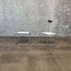 Pair Marcel Breuer White Side Tables