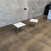 Pair Marcel Breuer White Side Tables