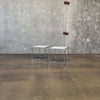 Pair Marcel Breuer White Side Tables