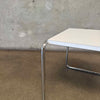 Pair Marcel Breuer White Side Tables