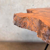 Mid Century Olive Wood Hairpin Leg Table