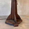 Art Deco Arts & Crafts Wood Lamp