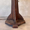 Art Deco Arts & Crafts Wood Lamp