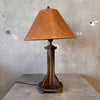 Art Deco Arts & Crafts Wood Lamp