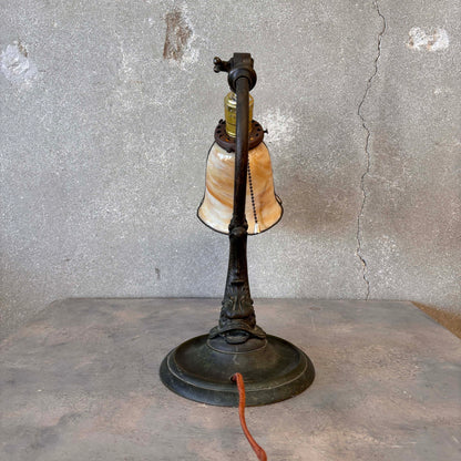 Brass Dolphin Antique Lamp w/ Adjustable Head