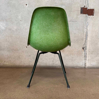 Modernica Shell Chair - Forrest Green LCW X-Base on Green Apple Fiber Base