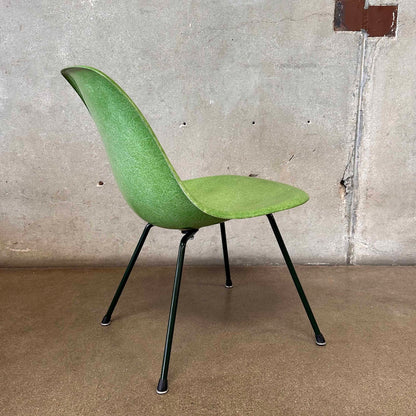 Modernica Shell Chair - Forrest Green LCW X-Base on Green Apple Fiber Base