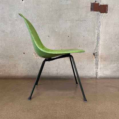 Modernica Shell Chair - Forrest Green LCW X-Base on Green Apple Fiber Base
