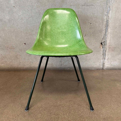 Modernica Shell Chair - Forrest Green LCW X-Base on Green Apple Fiber Base