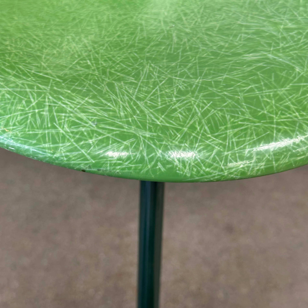Modernica Shell Chair - Forrest Green LCW X-Base on Green Apple Fiber Base