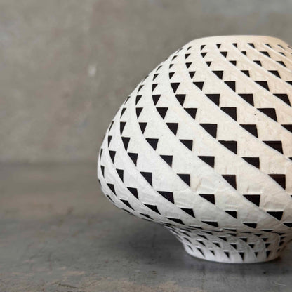 Leland Little Auctions Art Ceramic White & Black Vessel