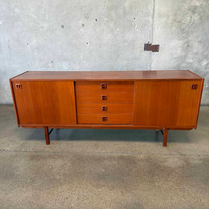 1960s Danish Modern Teak "Karson" Credenza by Erik Wortz of Denmark