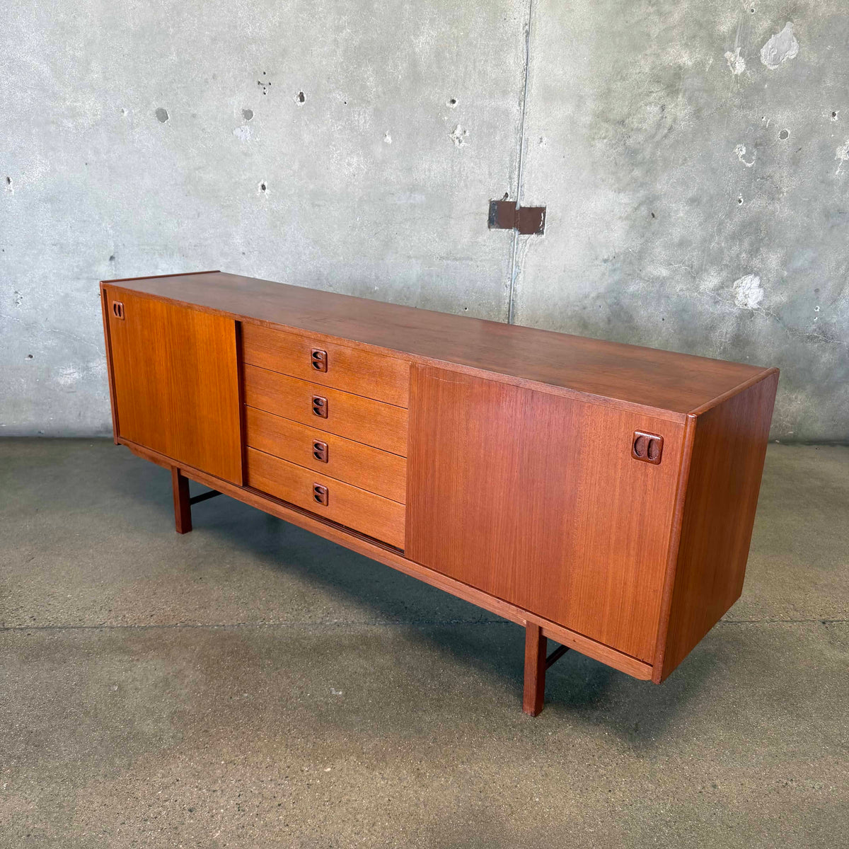 1960s Danish Modern Teak "Karson" Credenza by Erik Wortz of Denmark