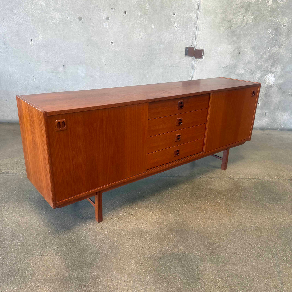 1960s Danish Modern Teak "Karson" Credenza by Erik Wortz of Denmark