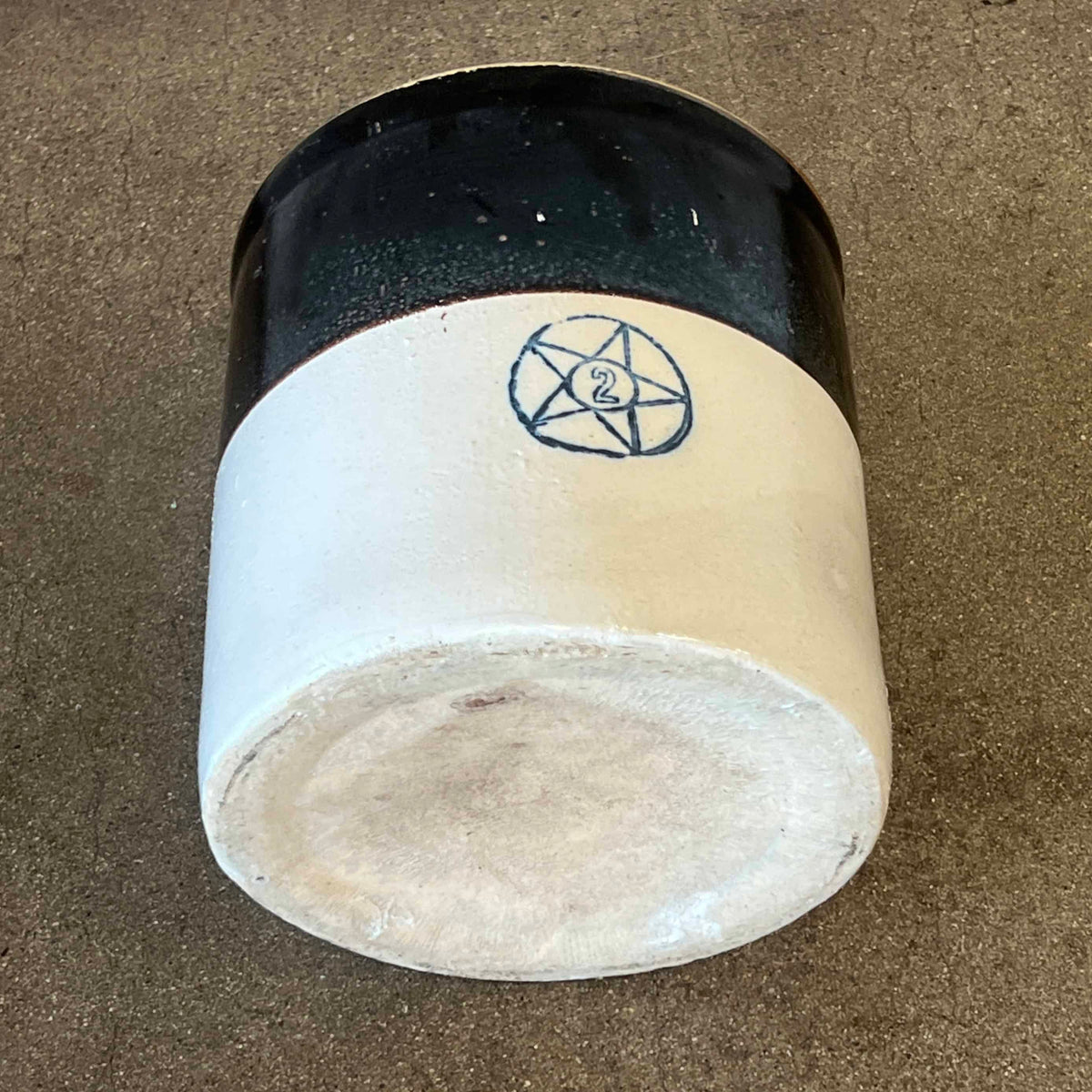 Vintage Star Stoneware #2 Two Gallon Glazed Crock (Circa 1900-1945)