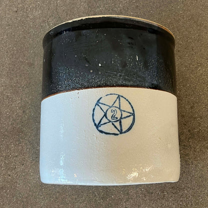 Vintage Star Stoneware #2 Two Gallon Glazed Crock (Circa 1900-1945)