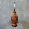 Epic 60s Brutalist Burnt Orange Ceramic Lamp