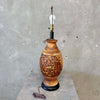 Epic 60s Brutalist Burnt Orange Ceramic Lamp
