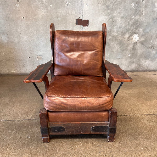 Monterey Furniture Wing Back Chair Old Wood Finish