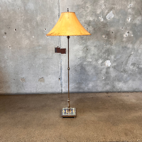 California Tile 1920's Bridge Lamp Mica Shade