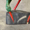 Vintage Carved Wood Crane Hand Painted