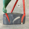 Vintage Carved Wood Crane Hand Painted