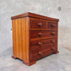 Vintage Inlaid Wood Five-Drawer Jewelry Chest