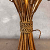 Vintage Italian Hollywood Regency Tole Gilded Iron Base Table w/ Glass Top