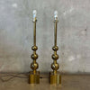 Pair of 1960s Tommi Parzing Brass Lamps by Stiffel