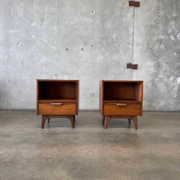 Mid Century Modern Walnut Nightstands
