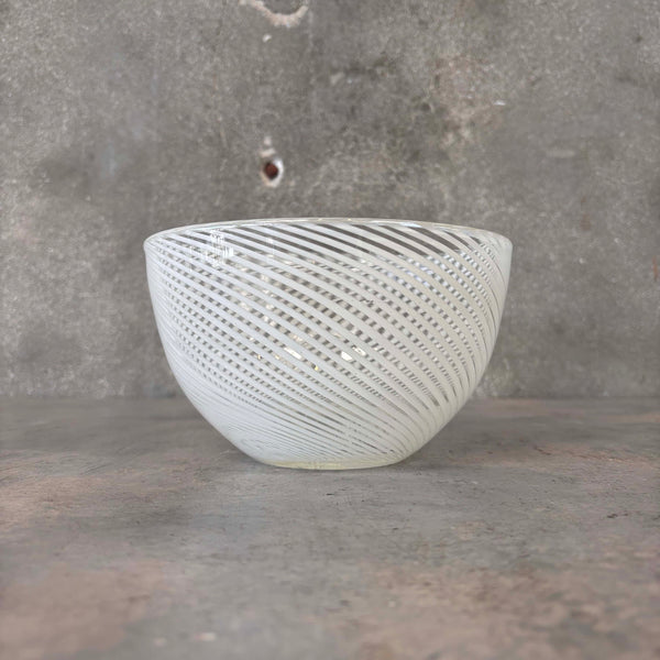 White Stripe Bowl
