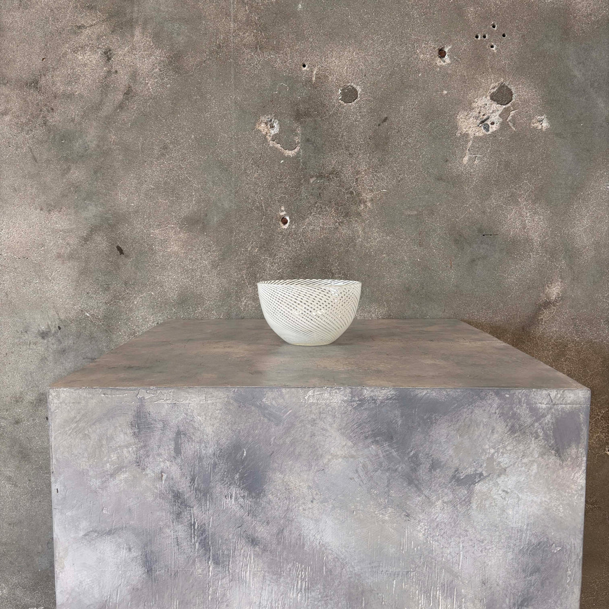 White Stripe Bowl