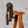 Antique Oak & Brass Wine Opener Tripod