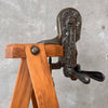Antique Oak & Brass Wine Opener Tripod