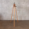 Antique Oak & Brass Wine Opener Tripod