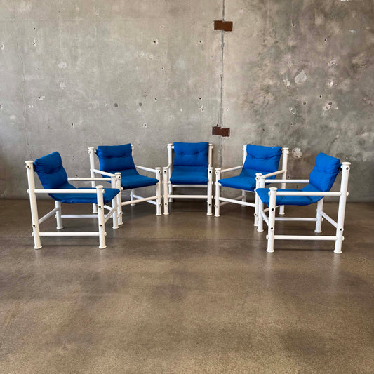 Set of Five Jerry Johnson Outdoor "Idyllwild" Sling Lounge Chairs