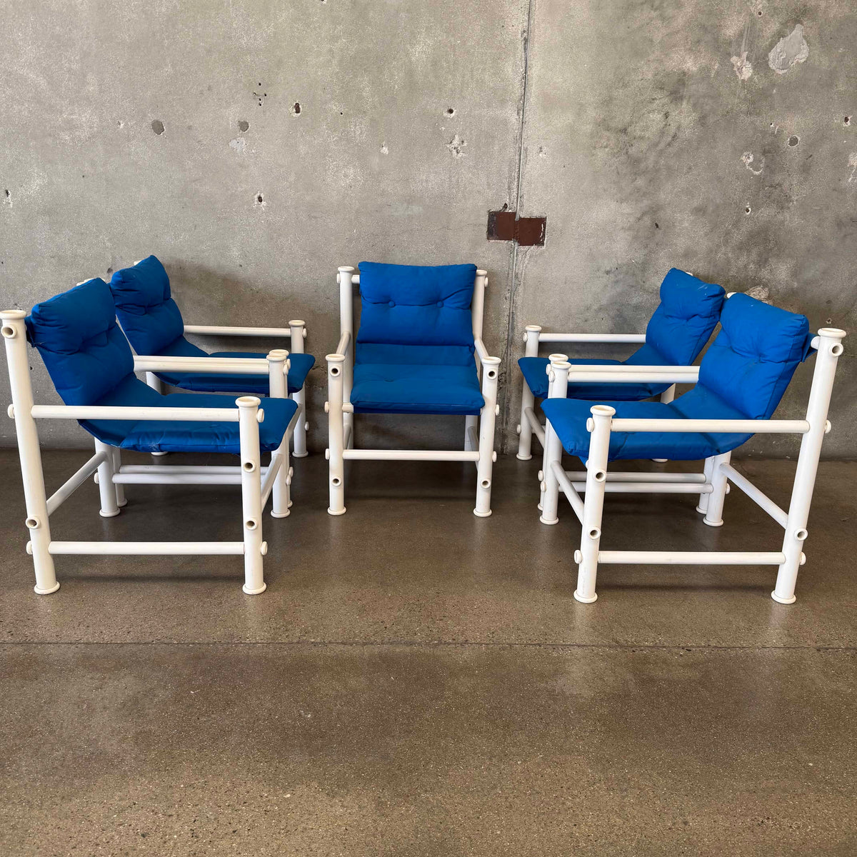 Set of Five Jerry Johnson Outdoor "Idyllwild" Sling Lounge Chairs