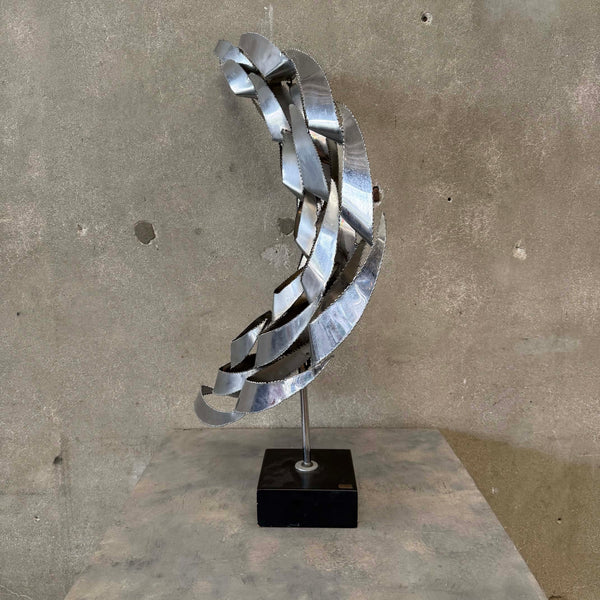 Mid Century Modern Torch Cut Metal Sculpture By Bijan