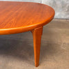 Vintage Danish Teak Round Expandable Dining Table